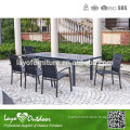 High Quality Priting Glass Aluminium Dining Table Outdoor Patio Furniture